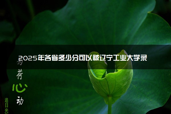 2025年各省多少分可以被辽宁工业大学录取？历年录取分数线