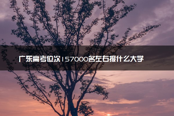 广东高考位次157000名左右报什么大学好（2025年参考）