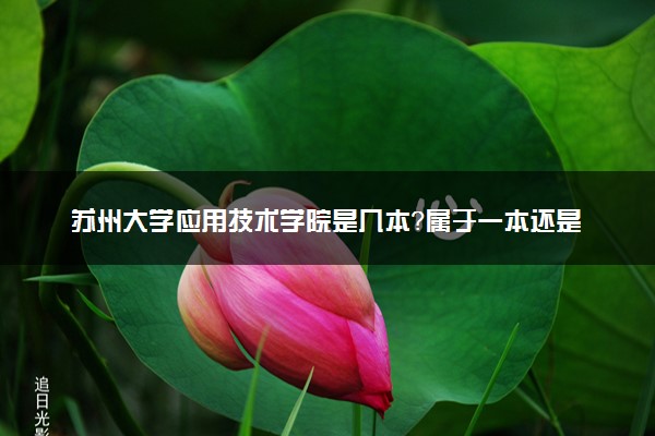 苏州大学应用技术学院是几本？属于一本还是二本？2025年分数线预测及报考建议
