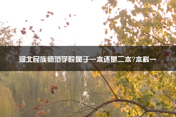 河北民族师范学院属于一本还是二本？本科一批、二批的区别及报考建议