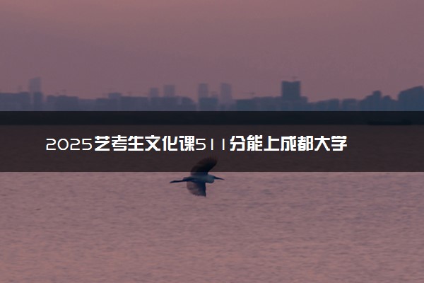 2025艺考生文化课511分能上成都大学吗