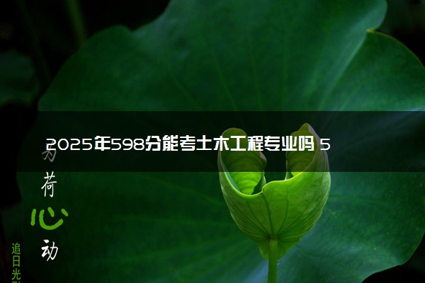 2025年598分能考土木工程专业吗 598分土木工程专业大学推荐
