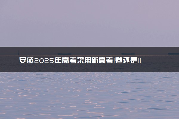 安徽2025年高考采用新高考I卷还是II卷 试卷难不难