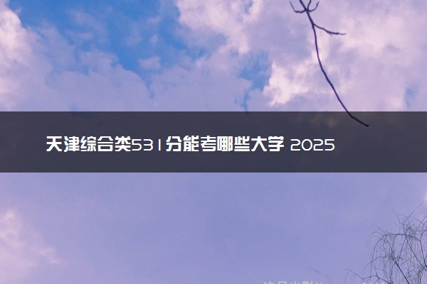 天津综合类531分能考哪些大学 2025考生稳上的大学名单