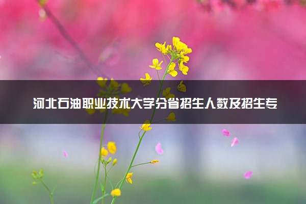 河北石油职业技术大学分省招生人数及招生专业2025年招生计划参考