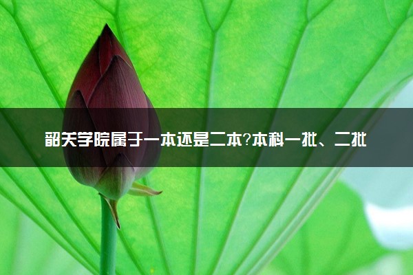 韶关学院属于一本还是二本？本科一批、二批的区别及报考建议
