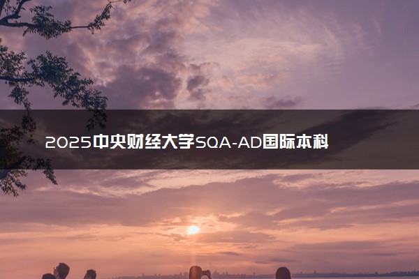 2025中央财经大学SQA-AD国际本科招生简章 收费标准一览