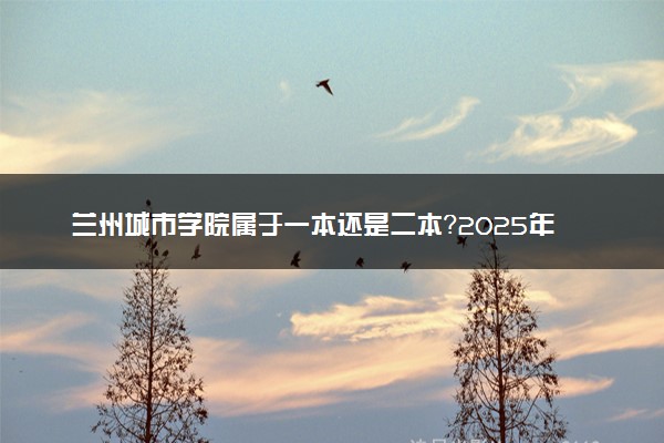 兰州城市学院属于一本还是二本？2025年报考建议及分数线预测