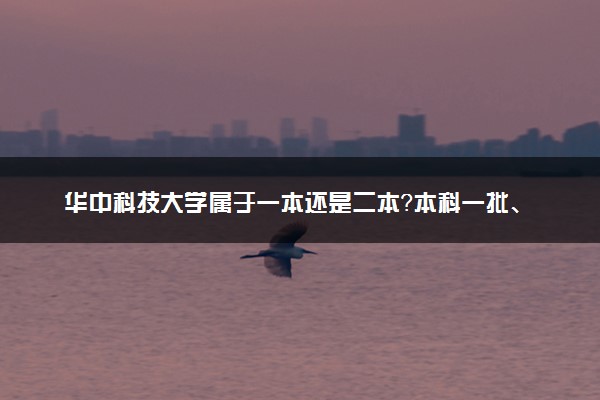 华中科技大学属于一本还是二本？本科一批、二批的区别及报考建议