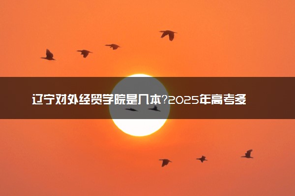 辽宁对外经贸学院是几本？2025年高考多少分能上及报考建议