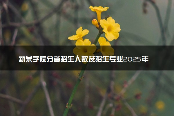 新余学院分省招生人数及招生专业2025年招生计划参考