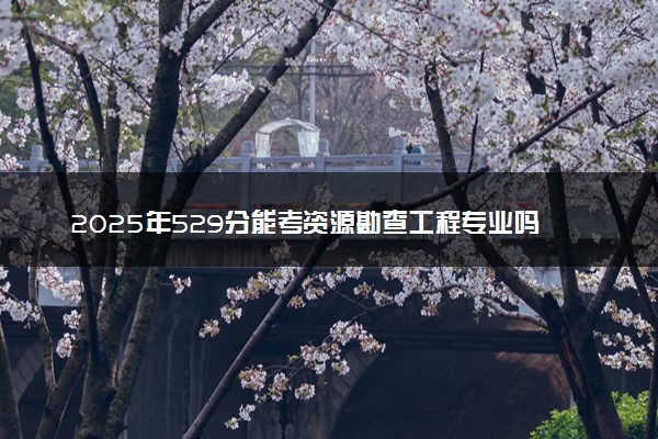 2025年529分能考资源勘查工程专业吗 529分资源勘查工程专业大学推荐