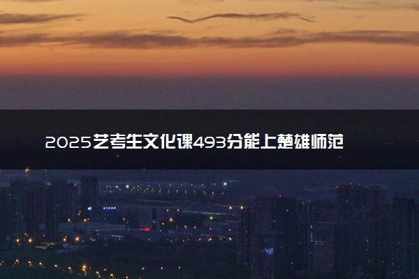 2025艺考生文化课493分能上楚雄师范学院吗