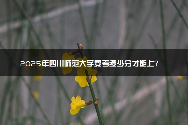 2025年四川师范大学要考多少分才能上？历年录取分数线及报考指南（含预测）