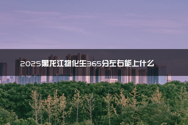 2025黑龙江物化生365分左右能上什么大学 可以报考的院校名单