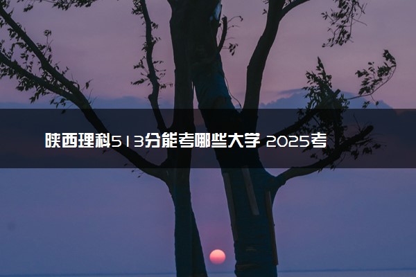 陕西理科513分能考哪些大学 2025考生稳上的大学名单