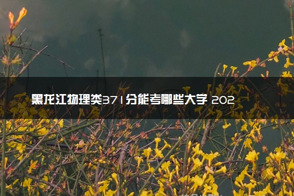 黑龙江物理类371分能考哪些大学 2025考生稳上的大学名单