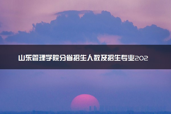 山东管理学院分省招生人数及招生专业2025年招生计划参考
