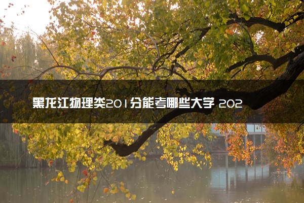黑龙江物理类201分能考哪些大学 2025考生稳上的大学名单