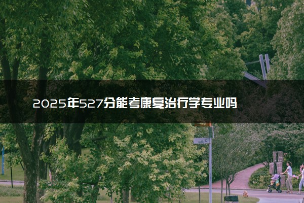 2025年527分能考康复治疗学专业吗 527分康复治疗学专业大学推荐
