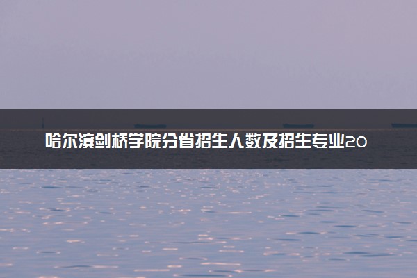 哈尔滨剑桥学院分省招生人数及招生专业2025年招生计划参考