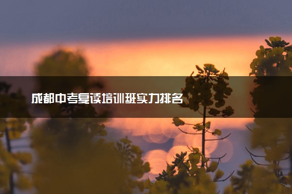 成都中考复读培训班实力排名