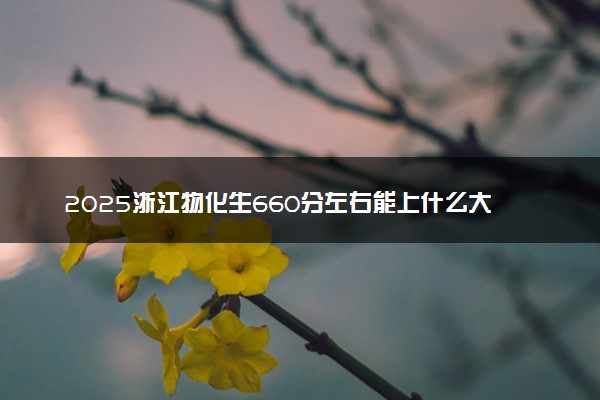 2025浙江物化生660分左右能上什么大学 可以报考的院校名单