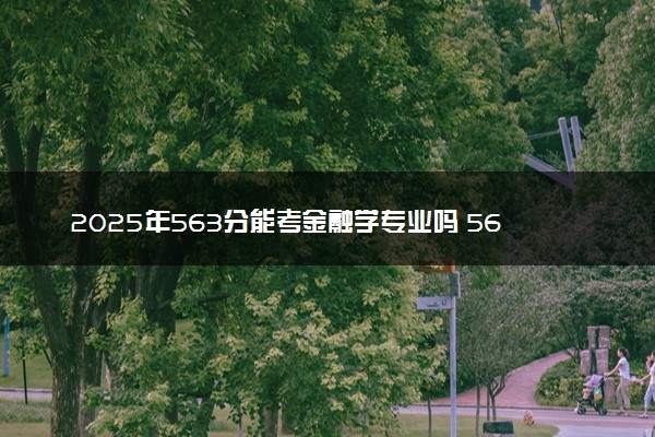 2025年563分能考金融学专业吗 563分金融学专业大学推荐