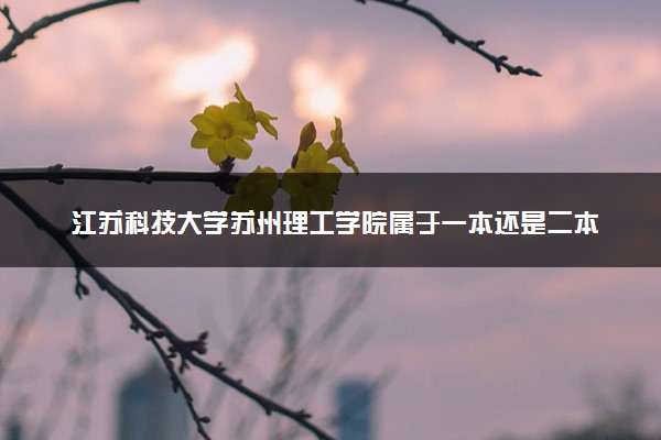 江苏科技大学苏州理工学院属于一本还是二本？本科一批、二批的区别及报考建议