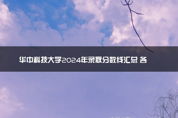华中科技大学2024年录取分数线汇总 各省最低分与位次排名及2025报考指南