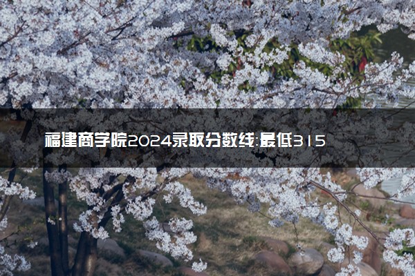 福建商学院2024录取分数线：最低315分 附2025年报考建议及注意事项