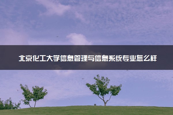 北京化工大学信息管理与信息系统专业怎么样 录取分数线多少