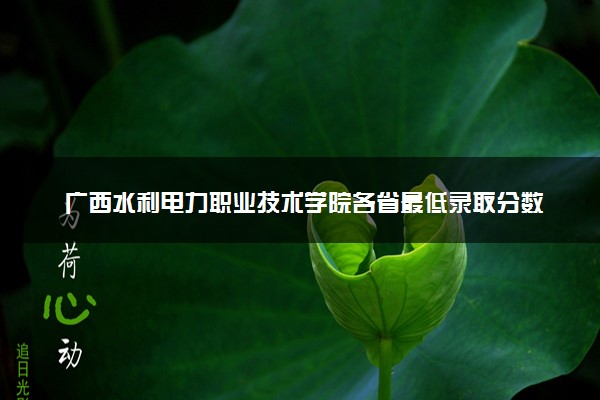 广西水利电力职业技术学院各省最低录取分数线及位次排名 2025考多少分能上广西水利电力职业技术学院