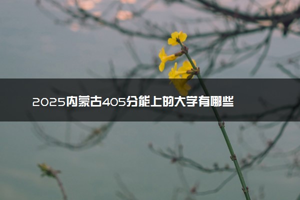 2025内蒙古405分能上的大学有哪些 可以报考院校名单