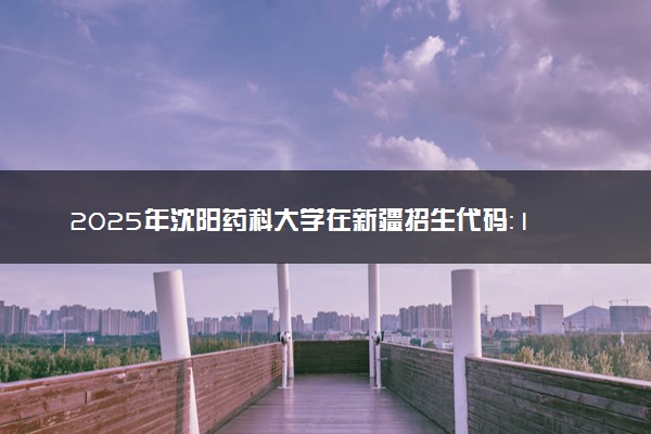 2025年沈阳药科大学在新疆招生代码：1137 专业代码及报考指南