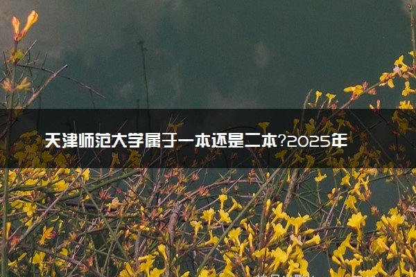 天津师范大学属于一本还是二本？2025年报考建议及分数线预测