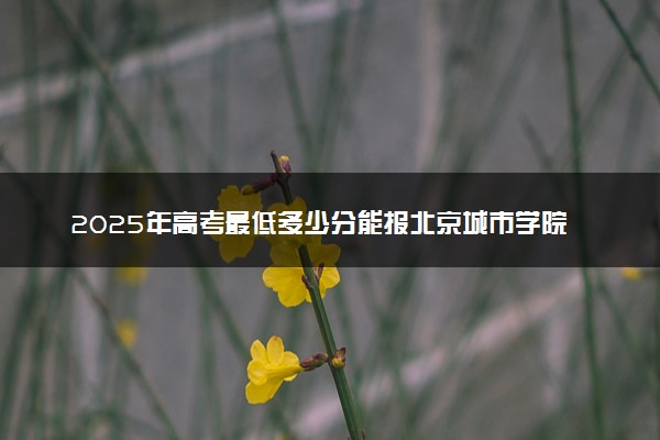 2025年高考最低多少分能报北京城市学院？附北京城市学院历年录取分数线及位次