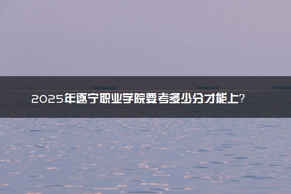 2025年遂宁职业学院要考多少分才能上？历年录取分数线及报考指南（含预测）