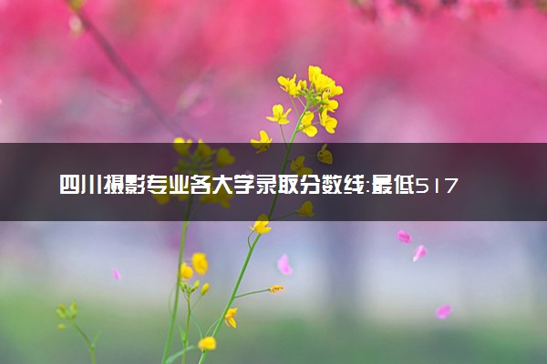 四川摄影专业各大学录取分数线：最低517分能上 开设院校及位次