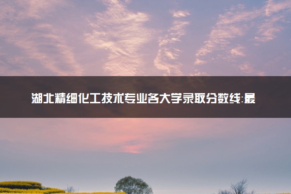 湖北精细化工技术专业各大学录取分数线：最低390分能上 开设院校及位次