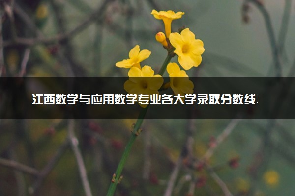 江西数学与应用数学专业各大学录取分数线：最低446分能上 开设院校及位次