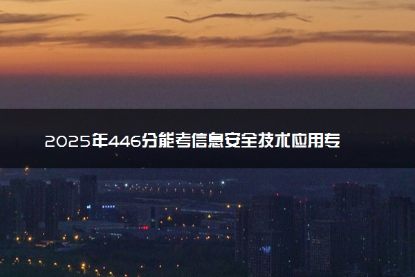 2025年446分能考信息安全技术应用专业吗 446分信息安全技术应用专业大学推荐