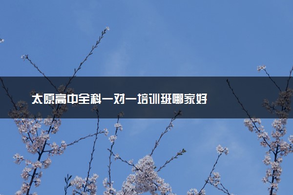 太原高中全科一对一培训班哪家好