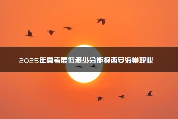 2025年高考最低多少分能报西安海棠职业学院？附西安海棠职业学院历年录取分数线及位次