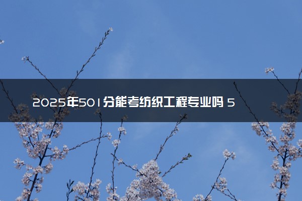 2025年501分能考纺织工程专业吗 501分纺织工程专业大学推荐