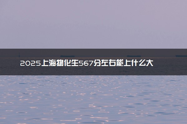 2025上海物化生567分左右能上什么大学 可以报考的院校名单