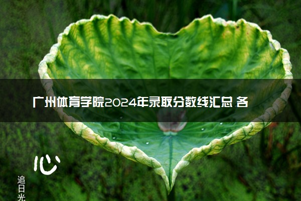 广州体育学院2024年录取分数线汇总 各省最低分与位次排名及2025报考指南