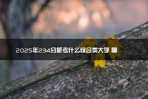 2025年234分能考什么综合类大学 哪些大学值得报