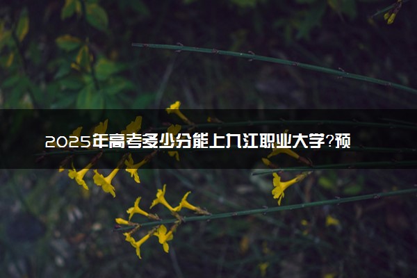 2025年高考多少分能上九江职业大学？预测各省份录取分数线（附2024年数据及报考指南）