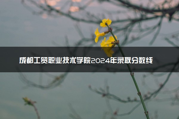 成都工贸职业技术学院2024年录取分数线汇总 各省最低分与位次排名及2025报考指南